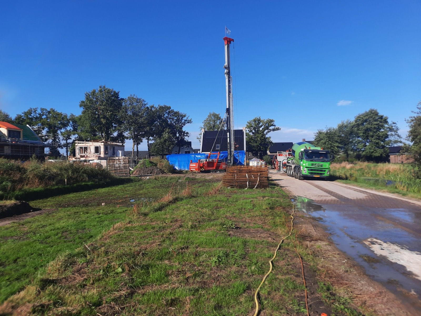 Foto: Heijwerkzaamheden westelijke deel | Oevergras - Hoevelaar, te Woudenberg | 5 oktober 2021